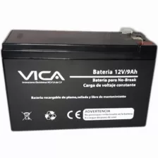 Bateria Para Ups Vica 12v-9ah 12 V, 9 Ah, Negro